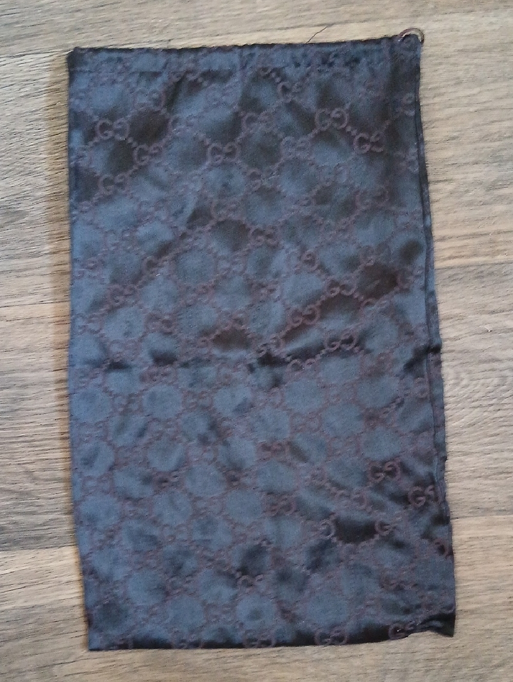 Vintage Gucci GG Print Satin Brown Dust Bag. Made In Italy. 002588
